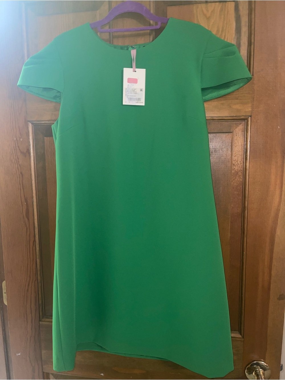 Alex Marie Green Short-Sleeve A-Line Dress